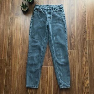 urban outfitters dark grey high rise mom jeans